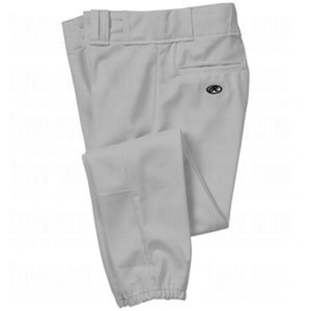 Rawlings Mens grey Baseball Pants Athletic Uniform Elastic Hem Bottoms Trousers